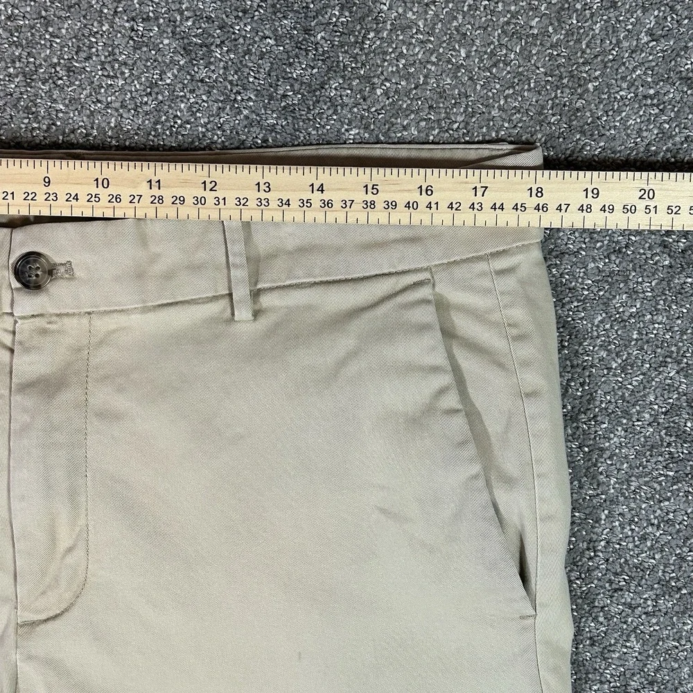 Banana Republic Men's Chino Pants 36x32 Khaki Beige Stretch Flat Front